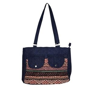 Canyon Sky Dark Wash Quilted Denim Western Embroidered Shoulder Bag & Wallet